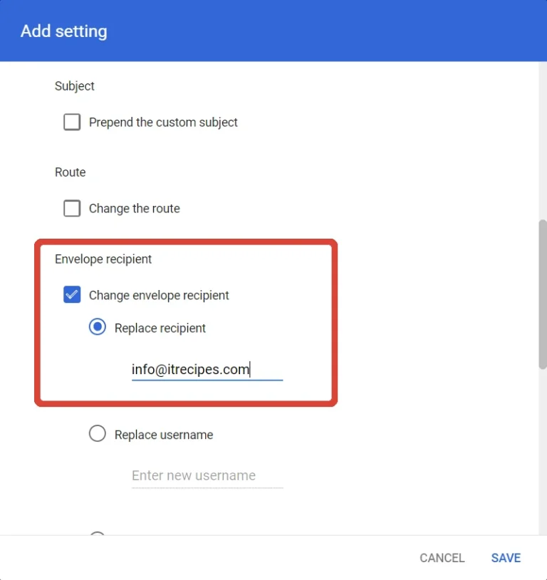 Google Workspace GMail Settings Routing Config 3