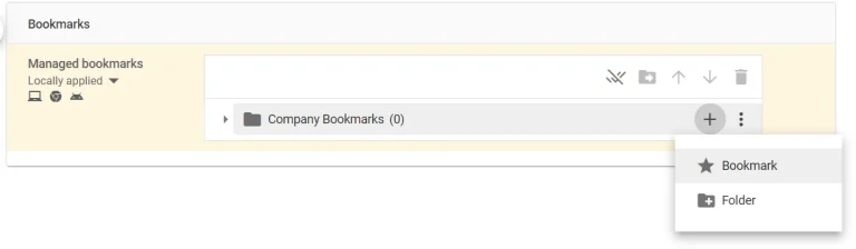 Add Google Workspace Bookmark Menu