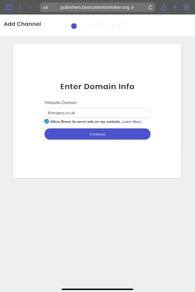 Step 5 - Enter URL