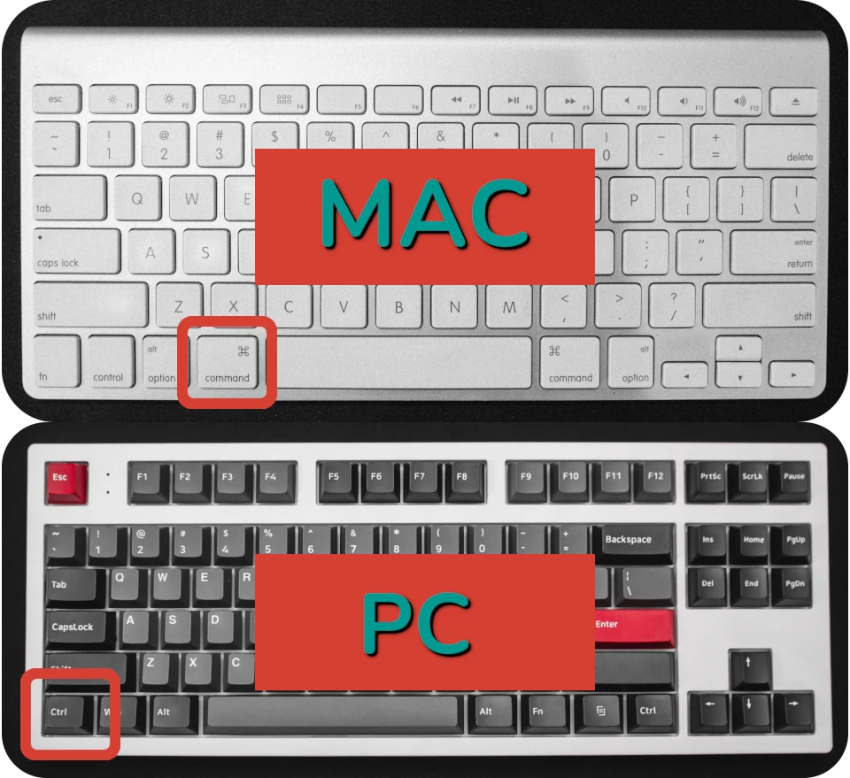 office keyboard shortcuts command or ctrl