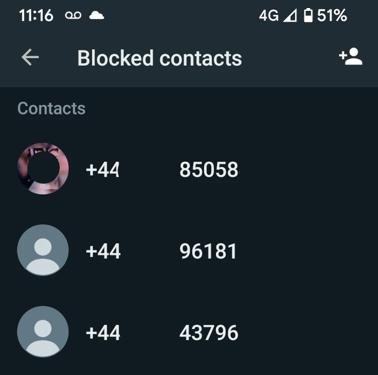 WhatsApp Business Blocked User List