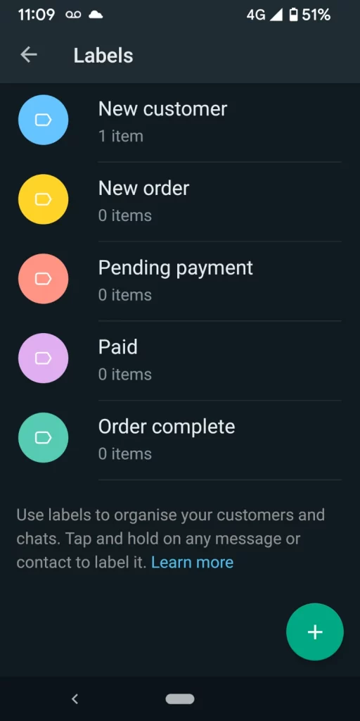 WhatsApp Business Tips Labels Settings